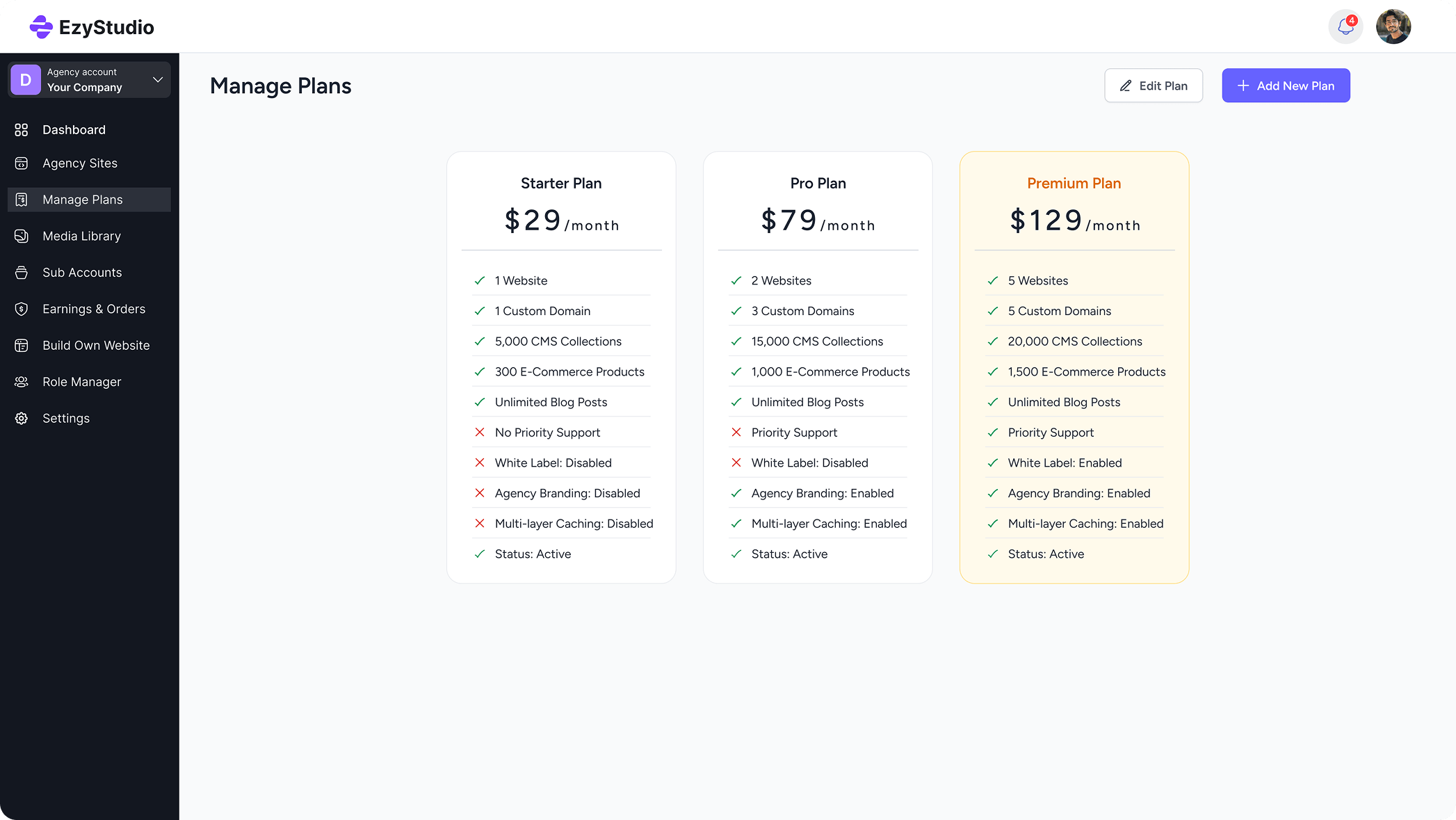 EzyStudio Features