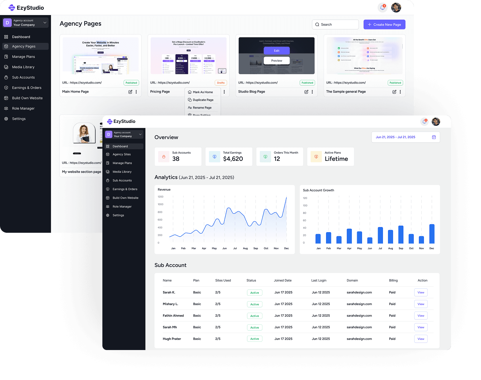 EzyStudio Features