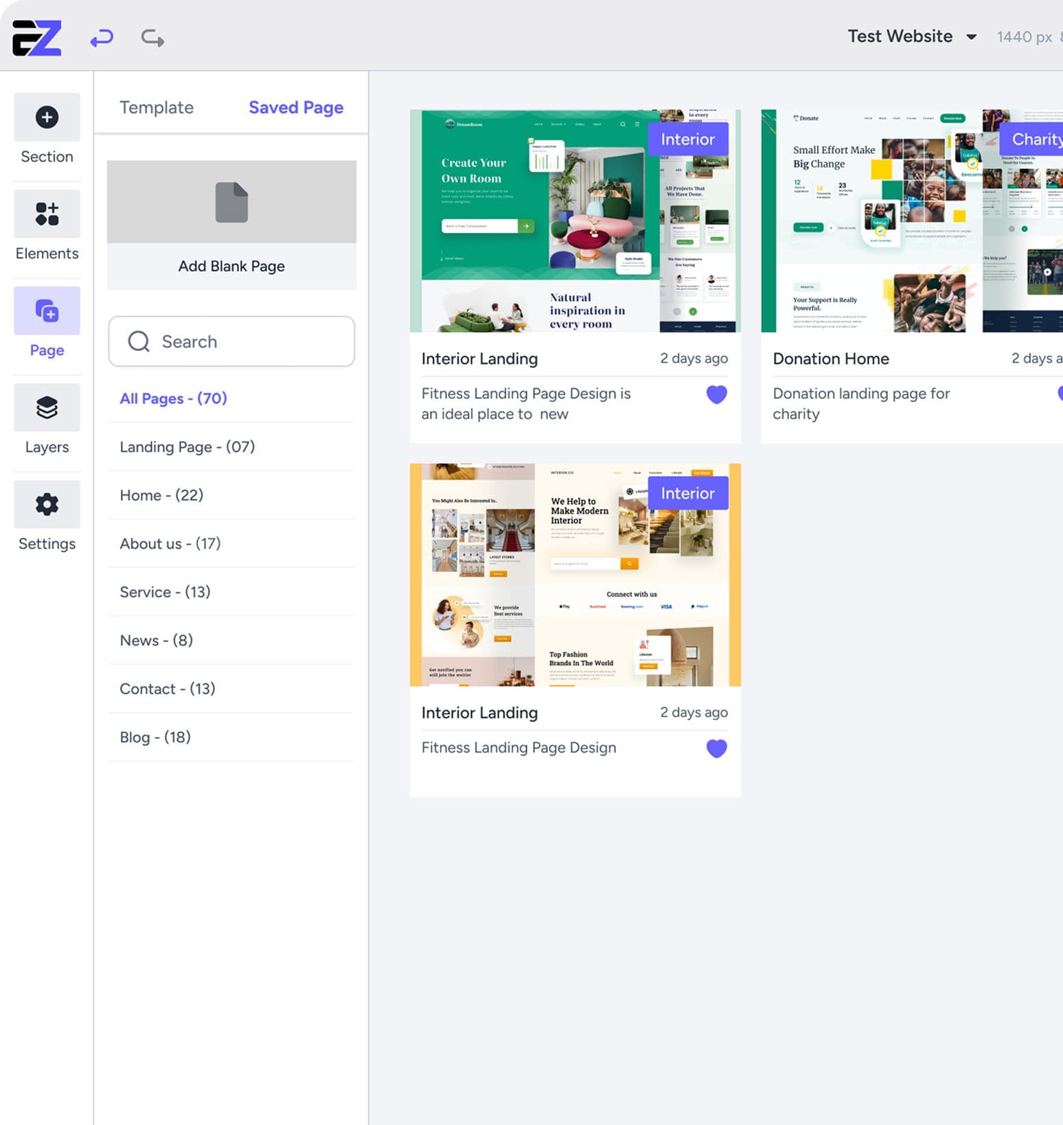 EzyStudio builder preview